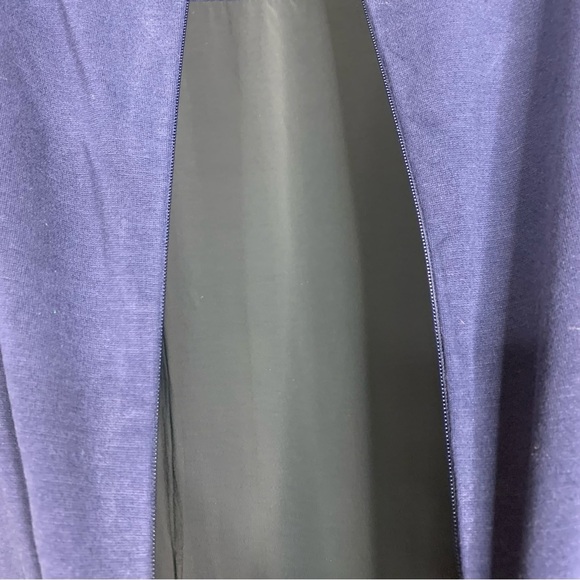 Lafayette Navy Blue Cap Sleeve Peplum Ruffle Dress Size 16 - Picture 9 of 13